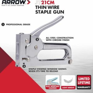 Arrow JT21 CMML Chrome Tacker Multi Ling