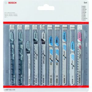 Bosch T10 JigSaw Blade 10PCS Set - 2607011171