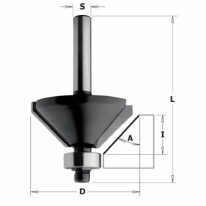 CMT Contractor Tools K936-350 Chamfer Bit With Bearing 08X35X15
