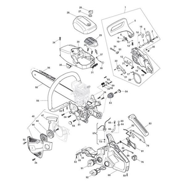 alpina a4000 petrol chain saw 1