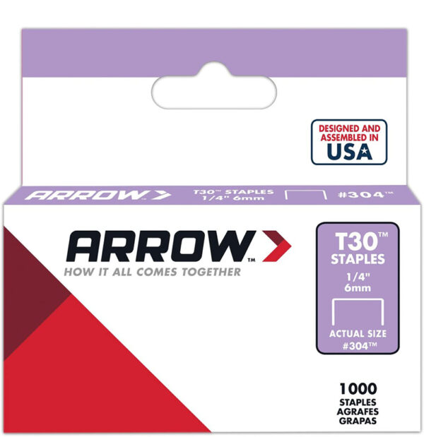 arrow t30 staples 1 4 304